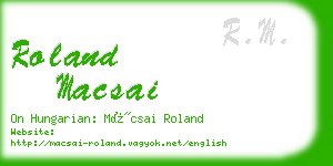 roland macsai business card